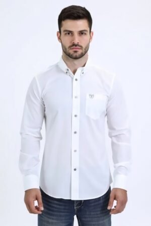 PCL10796 WHITE PLATINI LONG SLEVE SHIRT