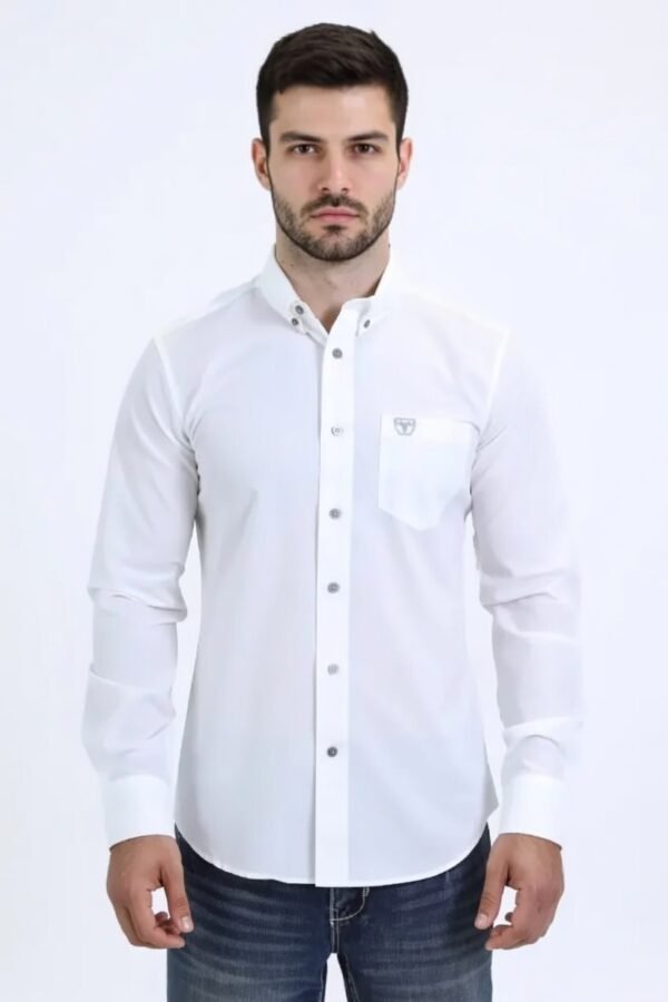 PCL10796 WHITE PLATINI LONG SLEVE SHIRT