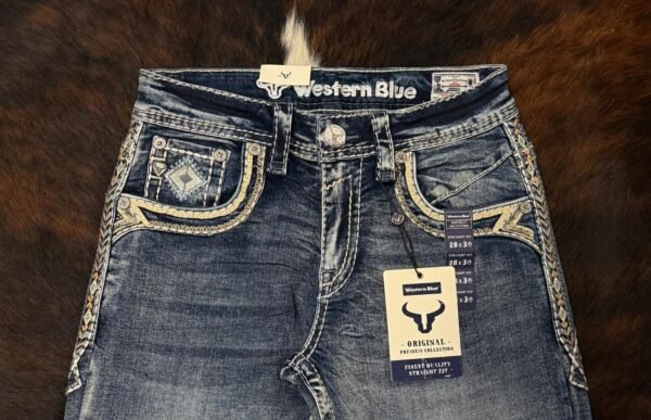 WJ-2380 WESTERN BLUE PREMIUM STRAIGHT FIT JEAN