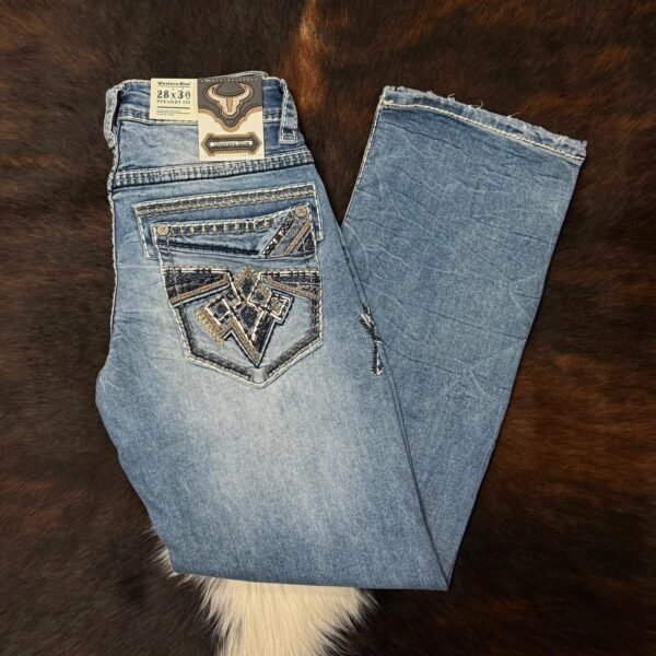 WJ-2383 WESTERN BLUE PREMIUM STRAIGHT FIT JEAN