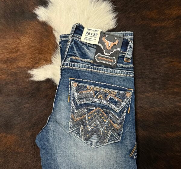 WJ-2359 WESTERN BLUE PREMIUM STRAIGHT FIT JEAN