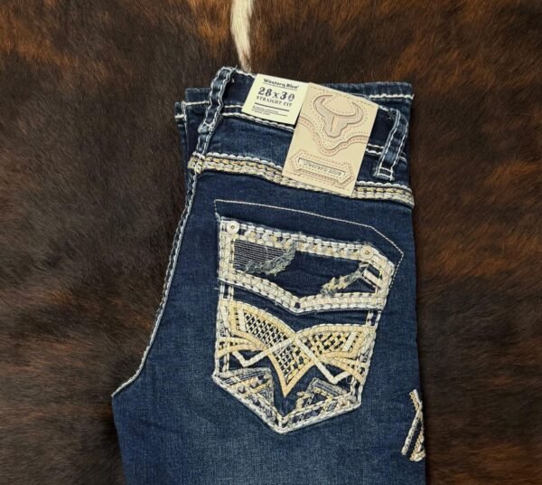 WJ-2377 WESTERN BLUE PREMIUM STRAIGHT FIT JEAN