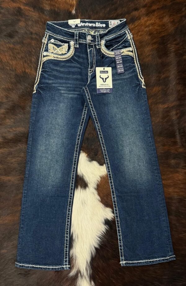 WJ-2377 WESTERN BLUE PREMIUM STRAIGHT FIT JEAN