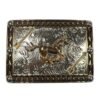 BB-12 BRONZE/ SILVER HORSE ARROWS BELT BUCKLE