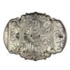 BB-63 SILVER/BLACK BRONZE HORSE BELT BUCKLE