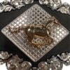 BB-63 SILVER/BLACK BRONZE HORSE BELT BUCKLE
