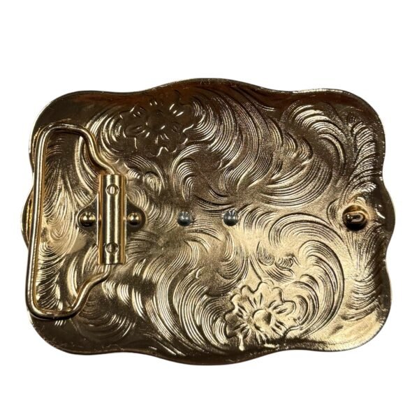 BB-10 BRONZE/SILVER HORSE DIAMOND BUCKLE