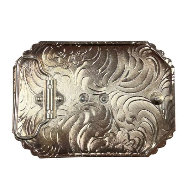 BB-29 Silver/Gold Horse Ruby Belt Buckle