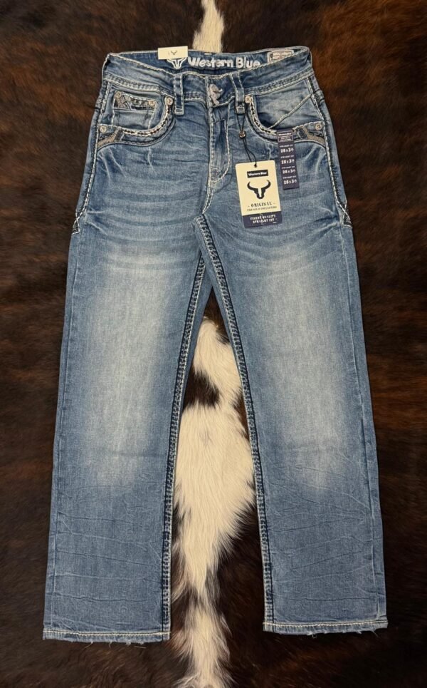 WJ-2383 WESTERN BLUE PREMIUM STRAIGHT FIT JEAN