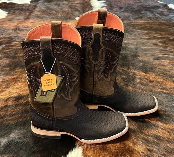 Exotic Python Cafe Nobuck Hometown Boots