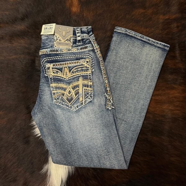 WJ-2380 WESTERN BLUE PREMIUM STRAIGHT FIT JEAN