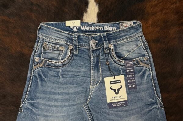 WJ-2383 WESTERN BLUE PREMIUM STRAIGHT FIT JEAN