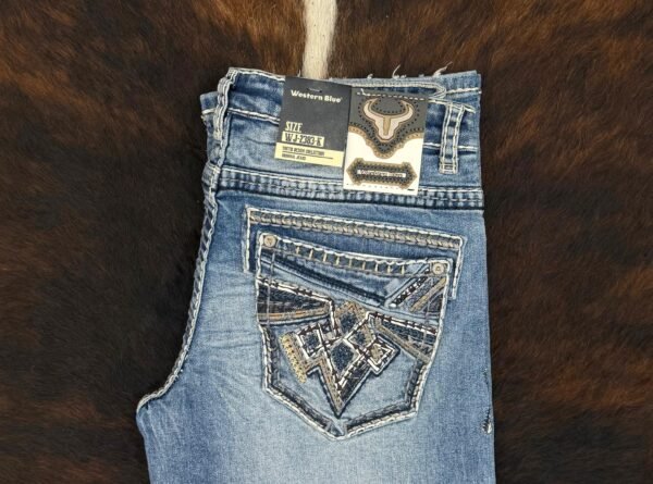 WJ2383-K WESTERN BLUE PREMIUM STRAIGHT FIT JEAN