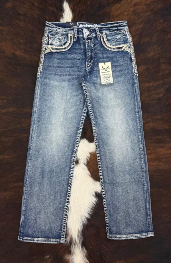 WJ2380-K WESTERN BLUE PREMIUM STRAIGHT FIT JEAN