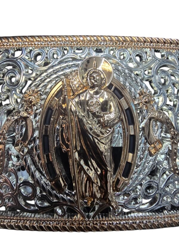 BB-51 Silver/Bronze San Judas Belt Buckle