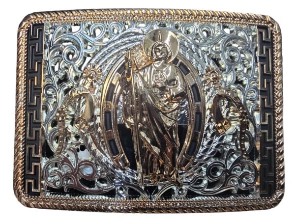 BB-51 Silver/Bronze San Judas Belt Buckle