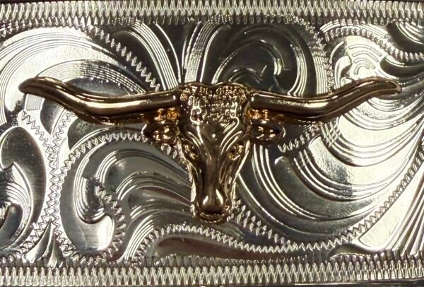 BB-19 Silver/Bronze Longhorn Belt Buckle