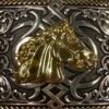 BB-11 Metal/Gold Horse Belt Buckle