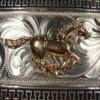 BB-32 Silver/Bronze Horse Belt Buckle