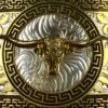 BB-15 Silver/Gold Longhorn Belt Buckle