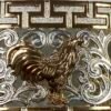 BB-47 Silver/Bronze Rooster Belt Buckle