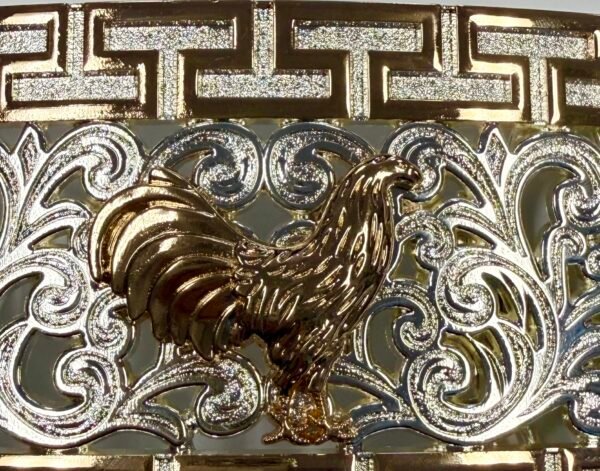 BB-47 Silver/Bronze Rooster Belt Buckle