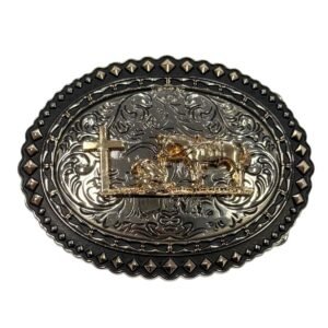 BB-84 Bronze/Metal Prayer Belt Buckle