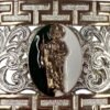BB-4 Silver/Bronze Green/White San Judas Tadeo Belt Buckle
