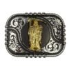 BB-37 Black/Metal Gold Santa Muerte Belt Buckle