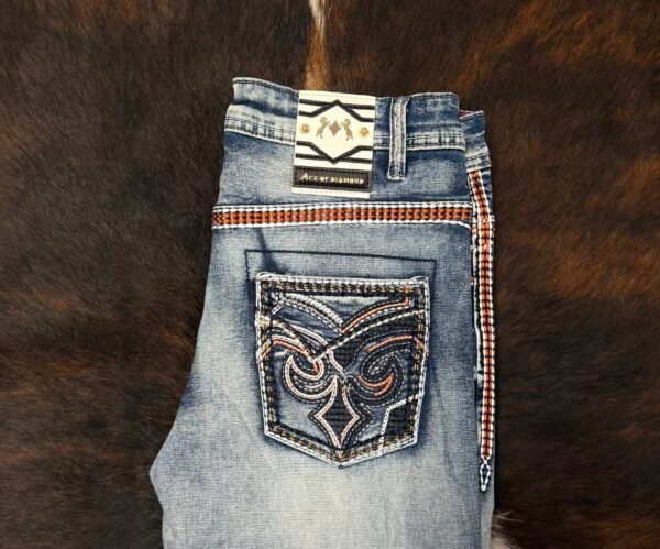 P1390-K MID BLUE ACE OF DIAMOND JEAN