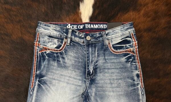 P1390-K MID BLUE ACE OF DIAMOND JEAN