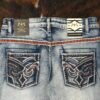 P1390-K MID BLUE ACE OF DIAMOND JEAN