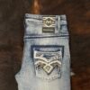 P1395-K MID BLUE ACE OF DIAMOND JEAN