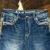 P1365-K DARK BLUE ACE OF DIAMOND JEAN