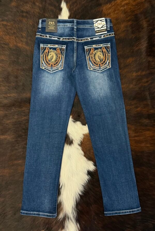 P1365-K DARK BLUE ACE OF DIAMOND JEAN