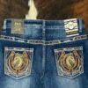 P1365-K DARK BLUE ACE OF DIAMOND JEAN