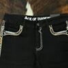 P1365-K JET BLACK ACE OF DIAMOND JEAN