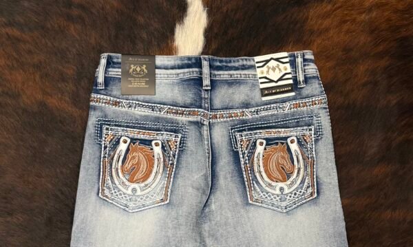 P1365-K MID BLUE ACE OF DIAMOND JEAN
