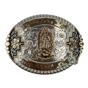 BB-56 Silver/Bronze Virgin Mary Belt Buckle