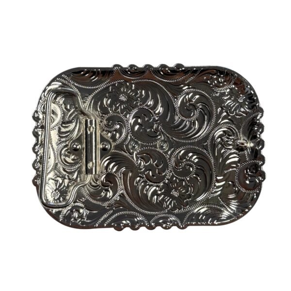 BB-53 Metal/Black Mexico Flag Belt Buckle