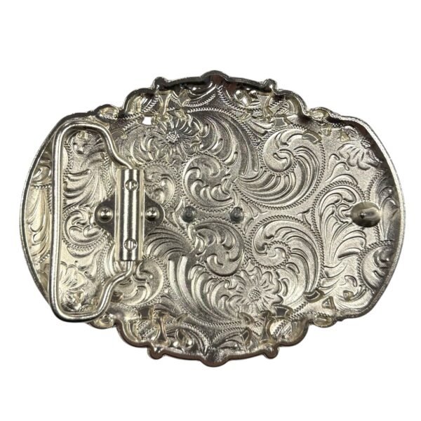 BB-42 Silver/Black Bronze Rooster Belt Buckle
