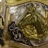 BB-3 Silver/Gold Horse Horsehoe Belt Buckle