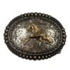 BB-23 Bronze/Gold Horse Belt Buckle