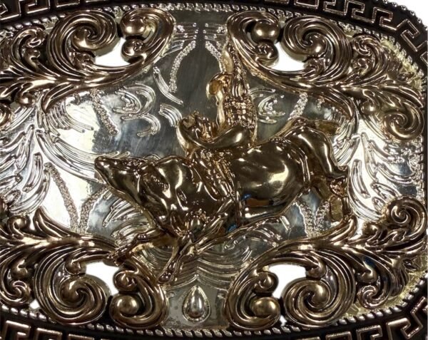BB-35 Silver/Bronze Bullrider Belt Buckle