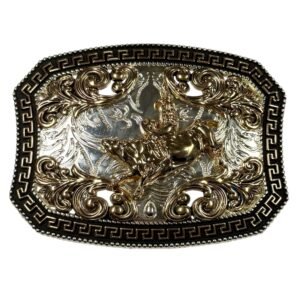 BB-35 Silver/Bronze Bullrider Belt Buckle