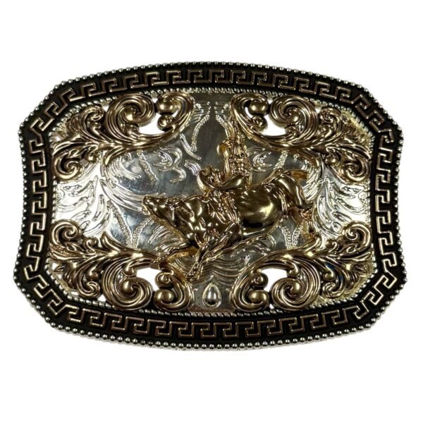 BB-35 Silver/Bronze Bullrider Belt Buckle