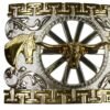 BB-21 Silver/Gold Longhorn Belt Buckle