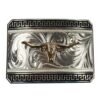BB-19 Silver/Bronze Longhorn Belt Buckle