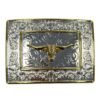 BB-14 Silver/Gold Longhorn Belt Buckle