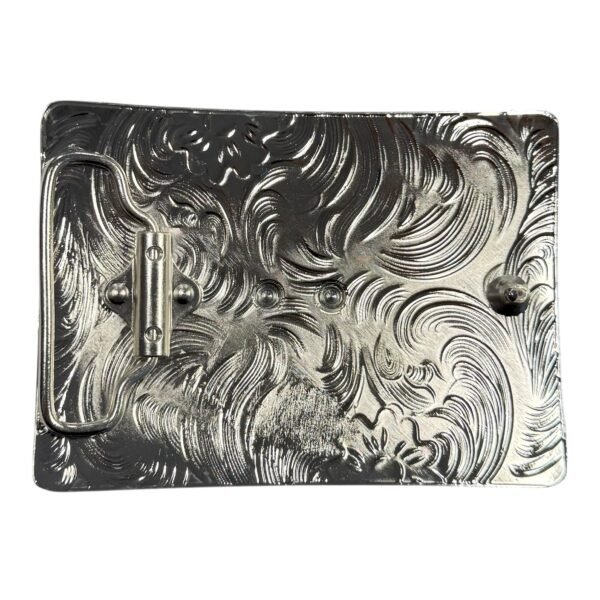 BB-14 Silver/Gold Longhorn Belt Buckle